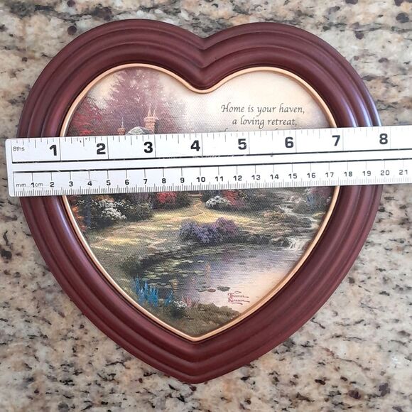 The Bradford Exchange Thomas Kinkrade Home Sweet Home Heart Shape Frame Wall Art - Picture 11 of 16